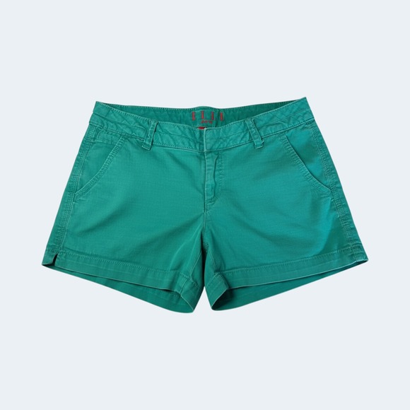 Elle Pants - Elle Teal Green Chino Shorts Size 4 Preppy Coastal Aesthetic Summer Casual